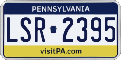 PA license plate LSR2395