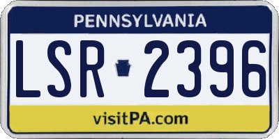 PA license plate LSR2396