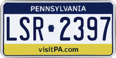 PA license plate LSR2397