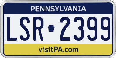 PA license plate LSR2399