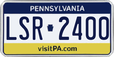 PA license plate LSR2400