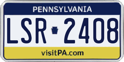 PA license plate LSR2408
