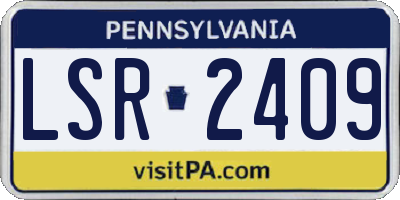 PA license plate LSR2409