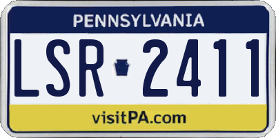 PA license plate LSR2411