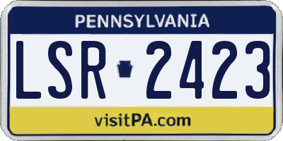 PA license plate LSR2423