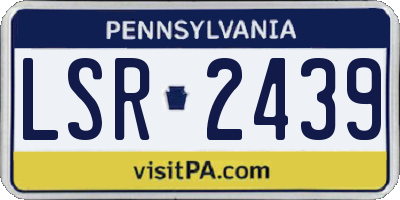 PA license plate LSR2439