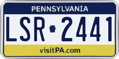 PA license plate LSR2441
