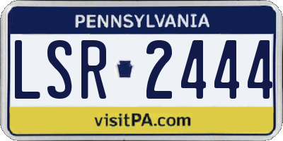 PA license plate LSR2444