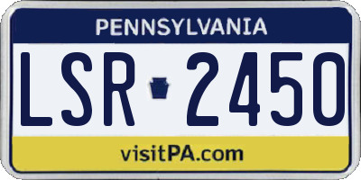 PA license plate LSR2450