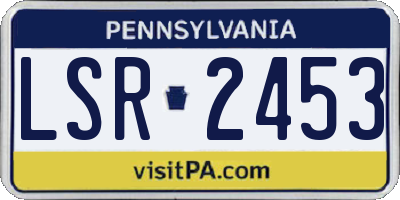 PA license plate LSR2453