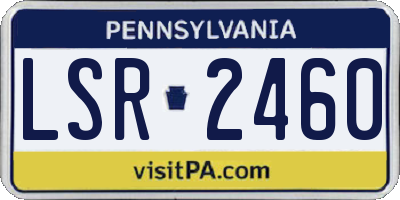 PA license plate LSR2460