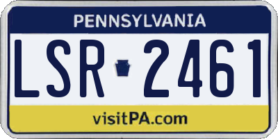 PA license plate LSR2461