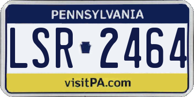 PA license plate LSR2464