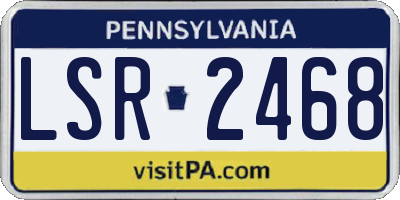 PA license plate LSR2468