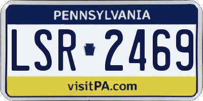 PA license plate LSR2469