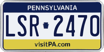 PA license plate LSR2470