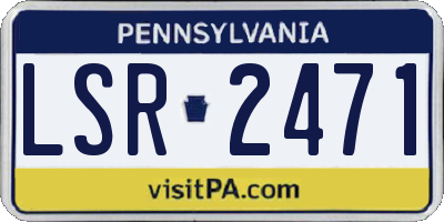 PA license plate LSR2471