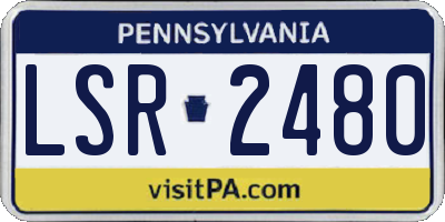 PA license plate LSR2480