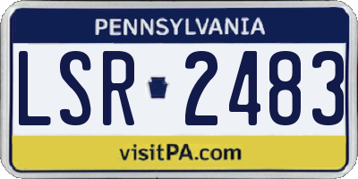 PA license plate LSR2483