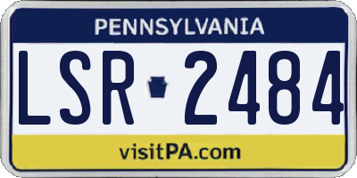PA license plate LSR2484