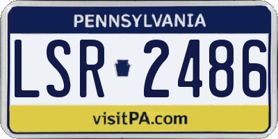 PA license plate LSR2486