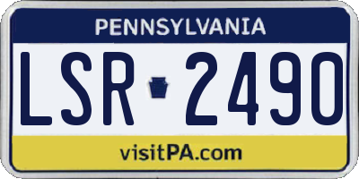 PA license plate LSR2490