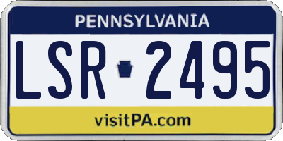 PA license plate LSR2495