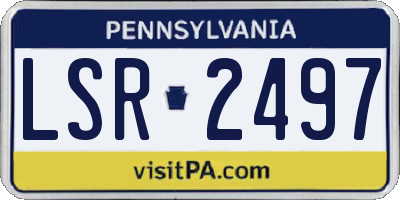 PA license plate LSR2497