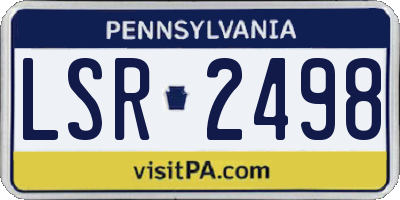 PA license plate LSR2498