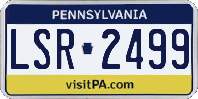PA license plate LSR2499