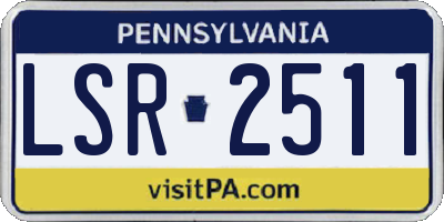 PA license plate LSR2511