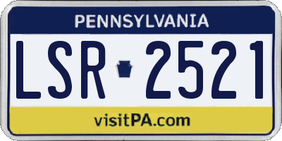 PA license plate LSR2521