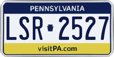 PA license plate LSR2527