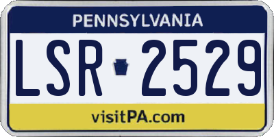 PA license plate LSR2529
