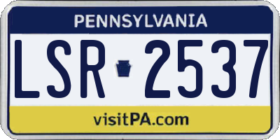 PA license plate LSR2537