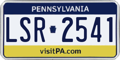 PA license plate LSR2541