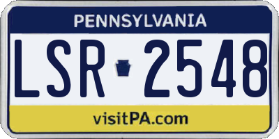 PA license plate LSR2548