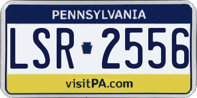 PA license plate LSR2556