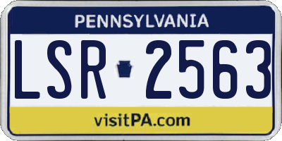 PA license plate LSR2563