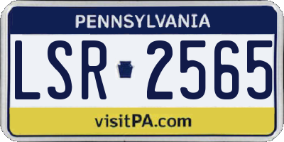 PA license plate LSR2565