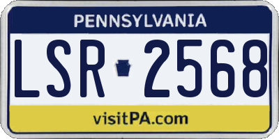 PA license plate LSR2568