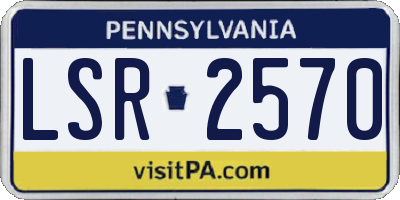 PA license plate LSR2570