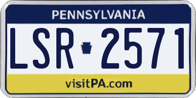 PA license plate LSR2571