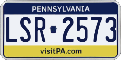 PA license plate LSR2573