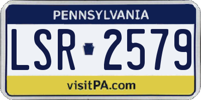 PA license plate LSR2579
