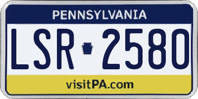 PA license plate LSR2580
