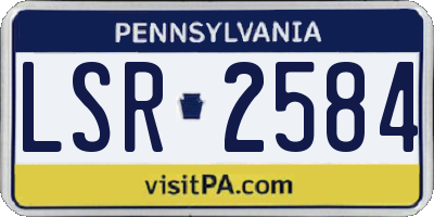 PA license plate LSR2584