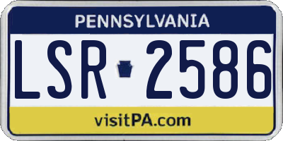 PA license plate LSR2586