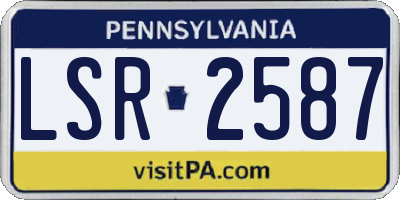 PA license plate LSR2587