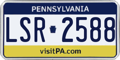 PA license plate LSR2588